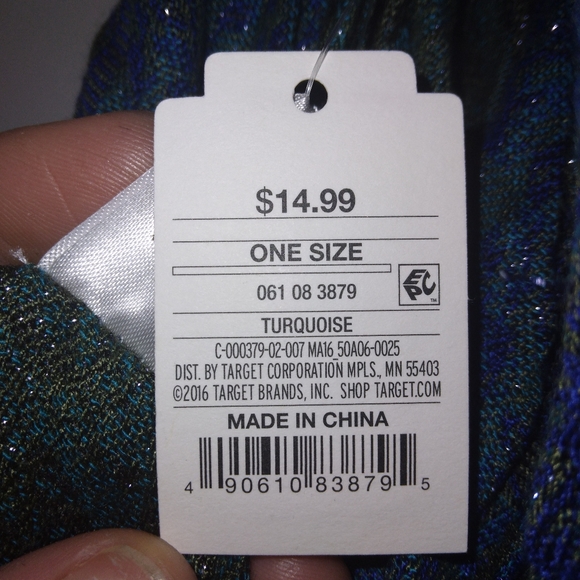 NWT 2-for-1 Infinity Scarves Lot Heather Grey knit and turquoise textured OS - Picture 11 of 16